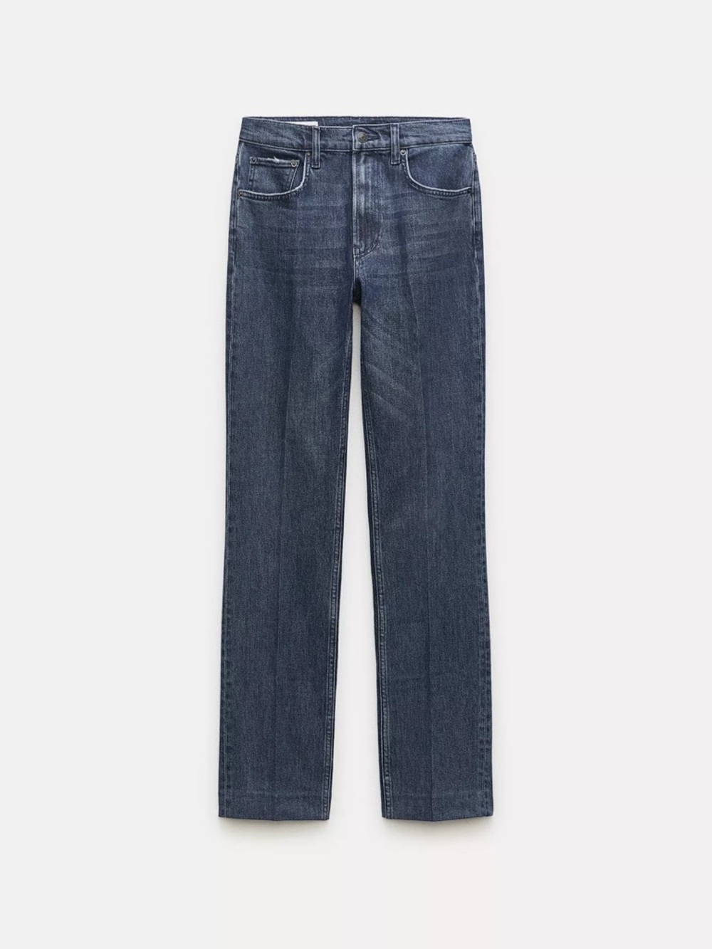 Zara Women's Dark Blue Straight Leg Jeans